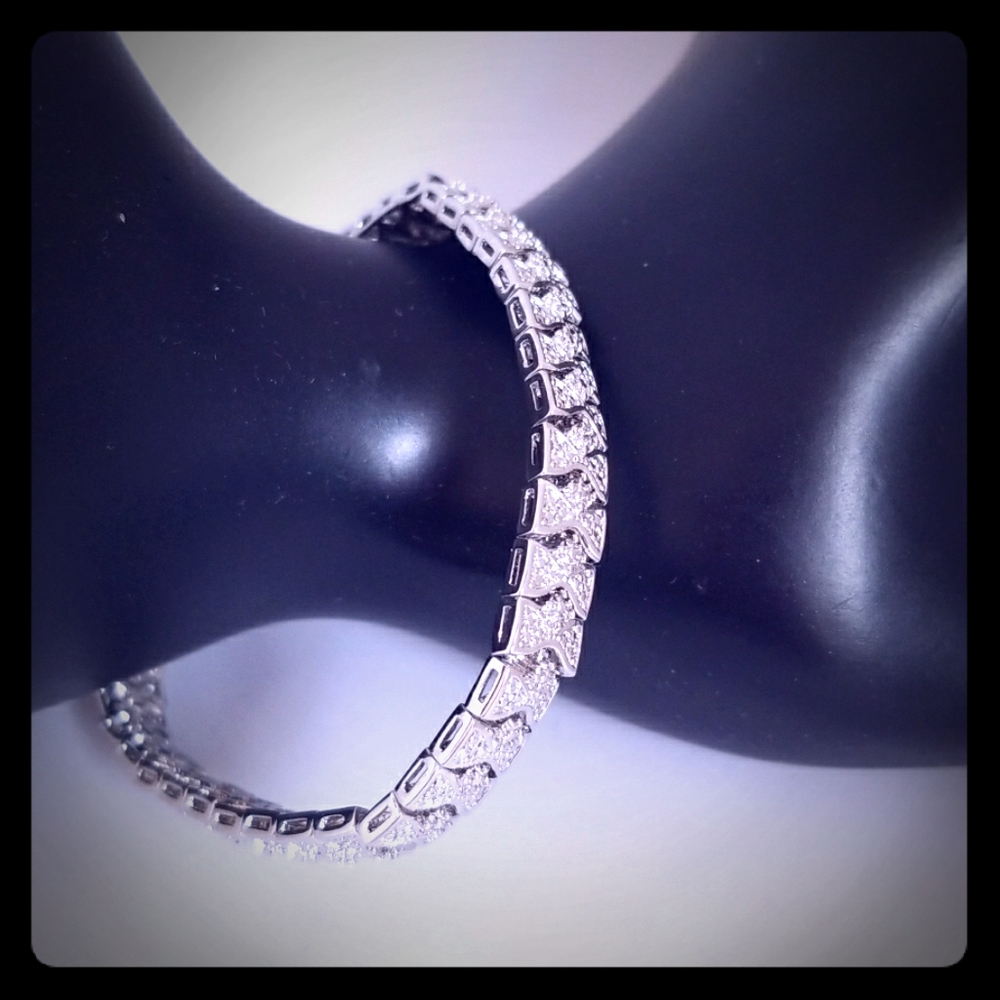 Bracelet 7.5" long & 0.25" width, stamped, New